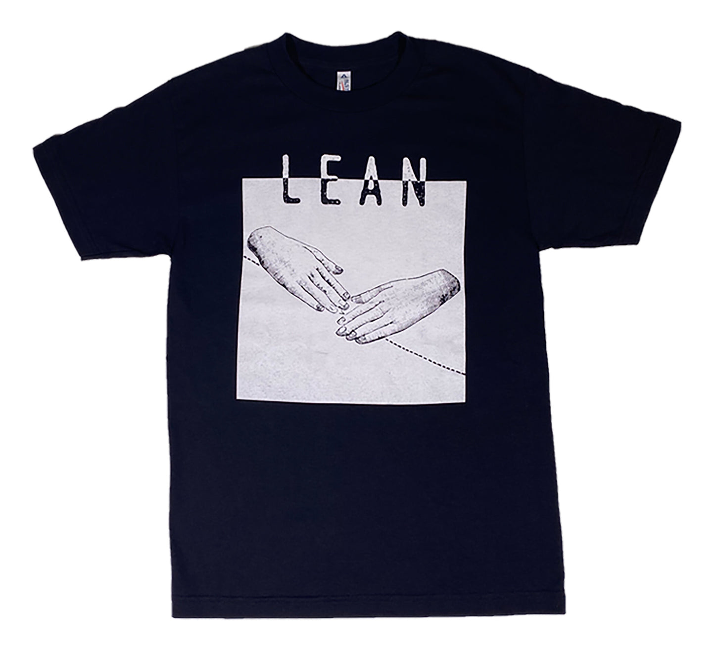 Hands Tee - White on Black